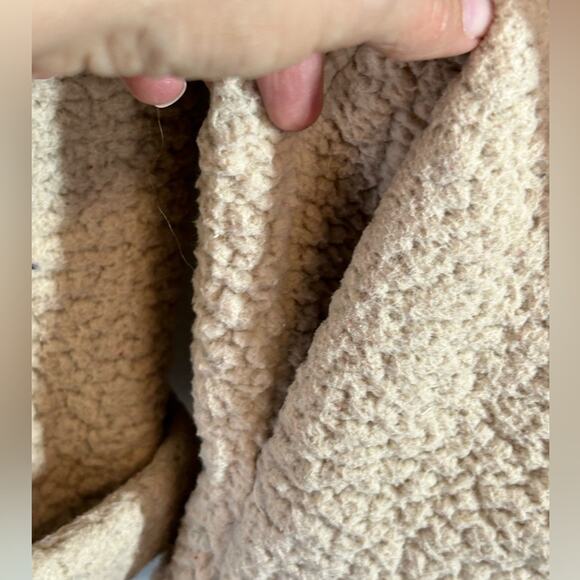 Tommy Hilfiger Sherpa Pull Over Teddy Jacket Tan Size XL - Picture 10 of 14